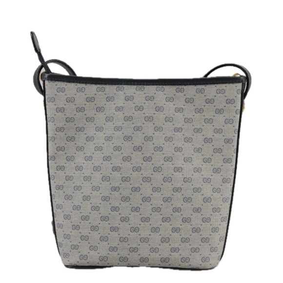 GUCCI Micro GG Supreme Shoulder Bag PVC Navy Gold 007 89 1095 Auth th5584 - Picture 2 of 16